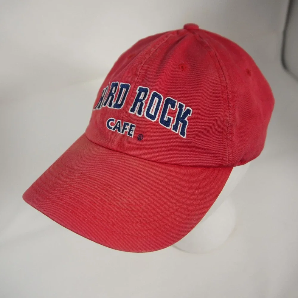 Vintage Hard Rock Cafe Maui Hawaii Baseball Dad Cap Men OSFM Red Embroidered Hat